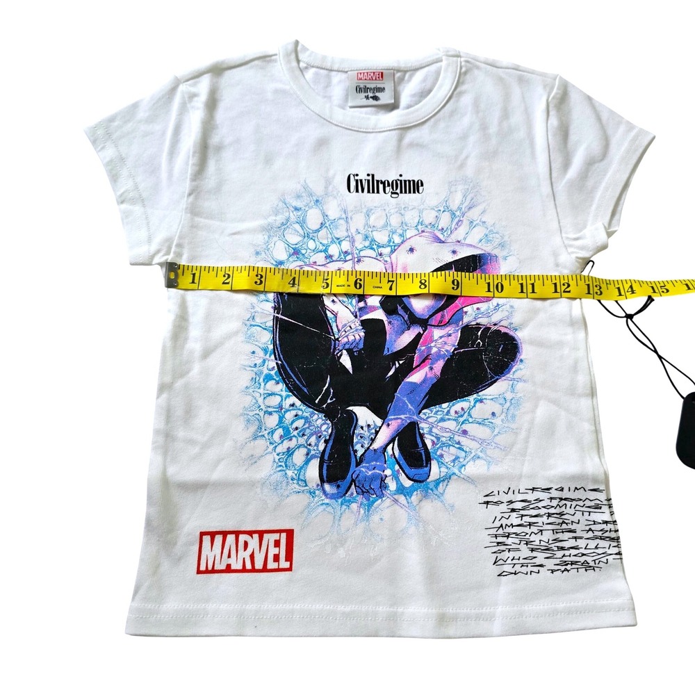 Civil Regime Marvel‎ Gwen Stacy Spider-Gwen Graphic Baby Tee Shirt White - Picture 3 of 5